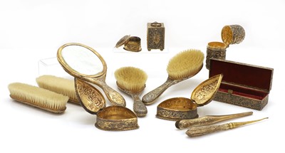 Lot 20 - A collection of silver dressing table items