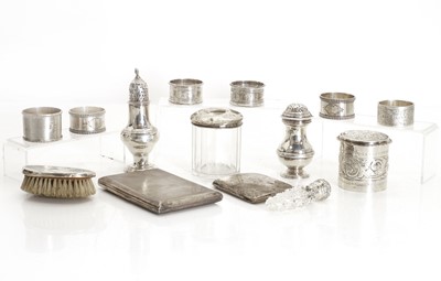 Lot 7 - A collection of silver table items
