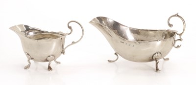 Lot 12 - Two silver sauce boats