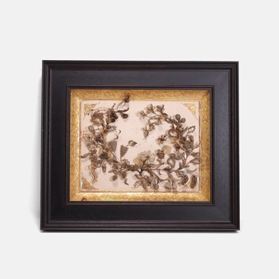 Lot 124 - An elaborate American hair picture