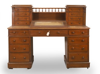 Lot 505 - A Victorian mahogany 'Dickens' desk