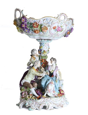 Lot 101 - A Potschappel table centrepiece