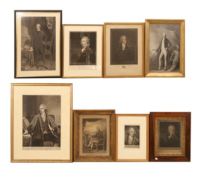 Lot 324 - Eight engravings of William Pitt