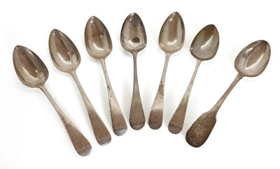 Lot 20 - Four Scottish silver Old English pattern tablespoons