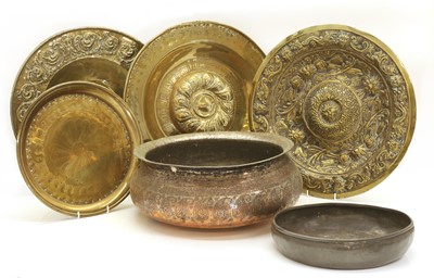 Lot 314 - A collection of Persian brassware