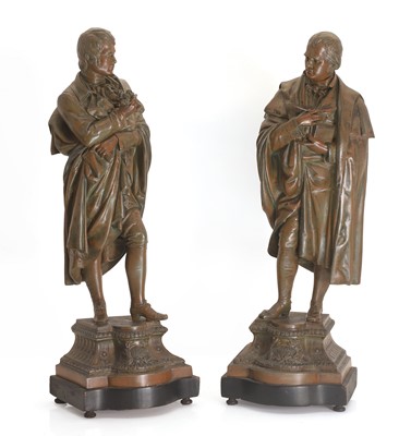 Lot 316 - A pair of Victorian spelter figures