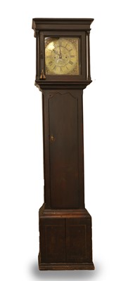 Lot 203 - A pine longcase clock