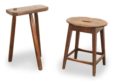 Lot 515 - An elm stool