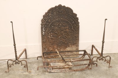 Lot 550 - A cast iron fireback
