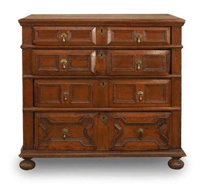 Lot 525 - A small fruitwood chest of drawers
