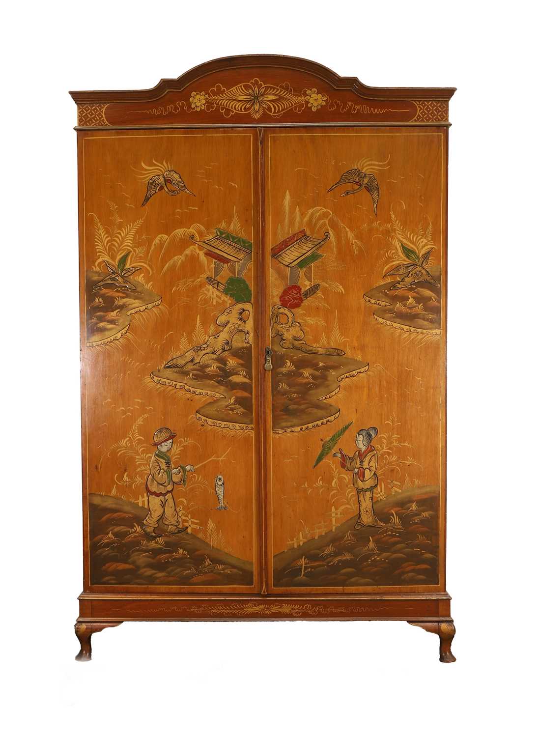 Lot 537A - An Art Deco chinoiserie-style decorated bedroom suite