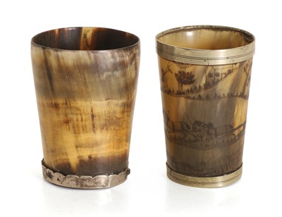 Lot 304 - Two horn beakers