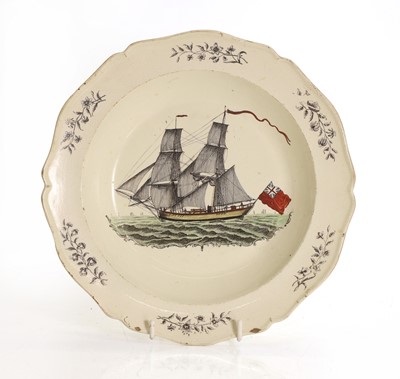 Lot 108 - A Creamware soup bowl