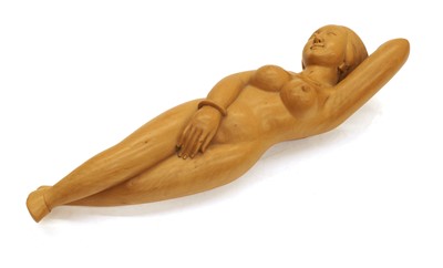 Lot 52 - A Chinese limewood doctors model