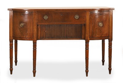 Lot 535A - A George III mahogany bow-front sideboard