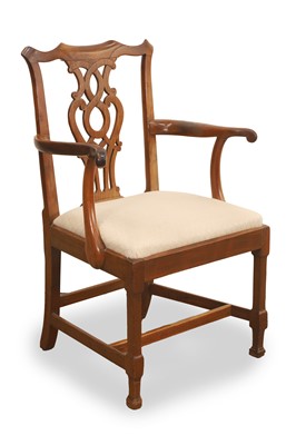 Lot 531 - A George III style mahogany armchair