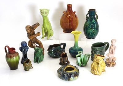 Lot 135 - A collection of Arts and Crafts pottery