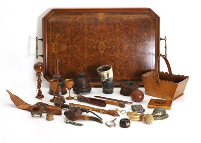 Lot 329 - A collection of treen and collectables