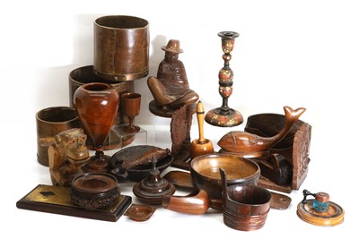 Lot 342A - A collection of treen items