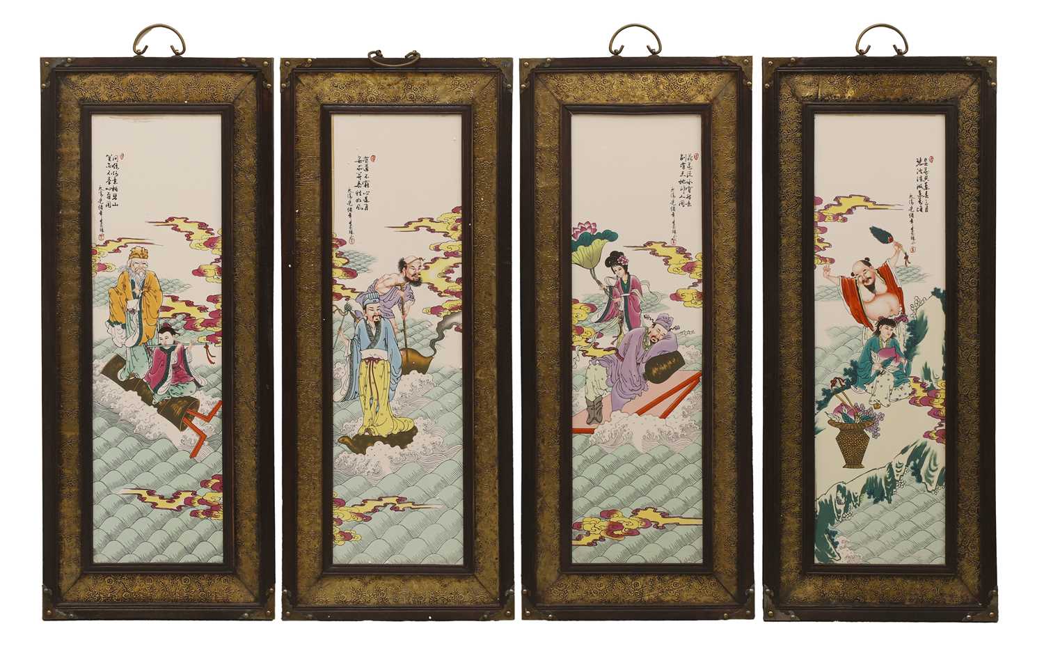 Lot 67 - Four Chinese porcelain plaques