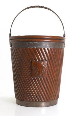 Lot 542A - A mahogany peat bucket