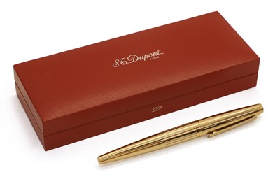 Lot 317 - A St Dupont, Paris, gold plated ball point pen