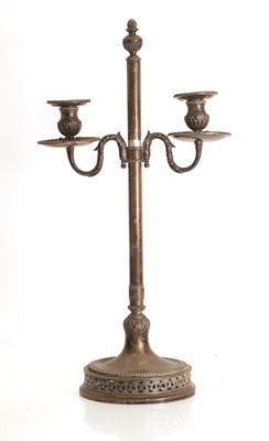 Lot 18 - A silver and silver-plated adjustable candelabra