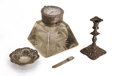 Lot 22 - ﻿A collection of silver desk items