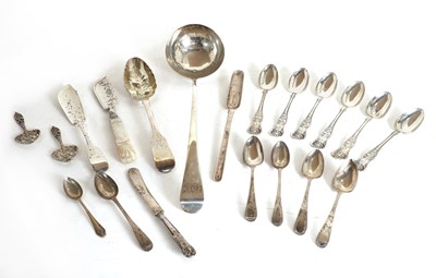 Lot 33 - A collection of silver tableware