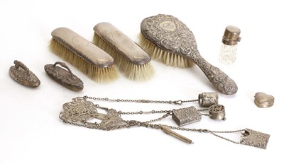 Lot 27 - A collection of silver dressing table items
