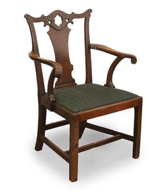Lot 512 - A George III gothic mahogany armchair