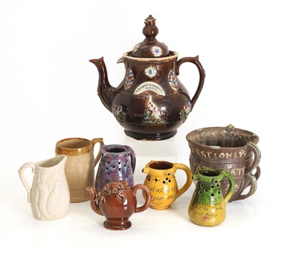 Lot 108 - A Bargeware teapot