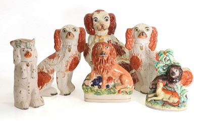 Lot 106 - A pair of Staffordshire spaniels