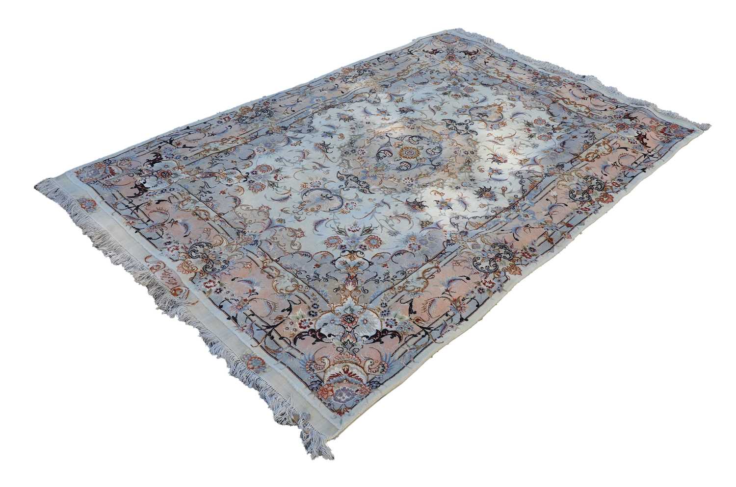 Lot 439 - A silk Tabriz carpet