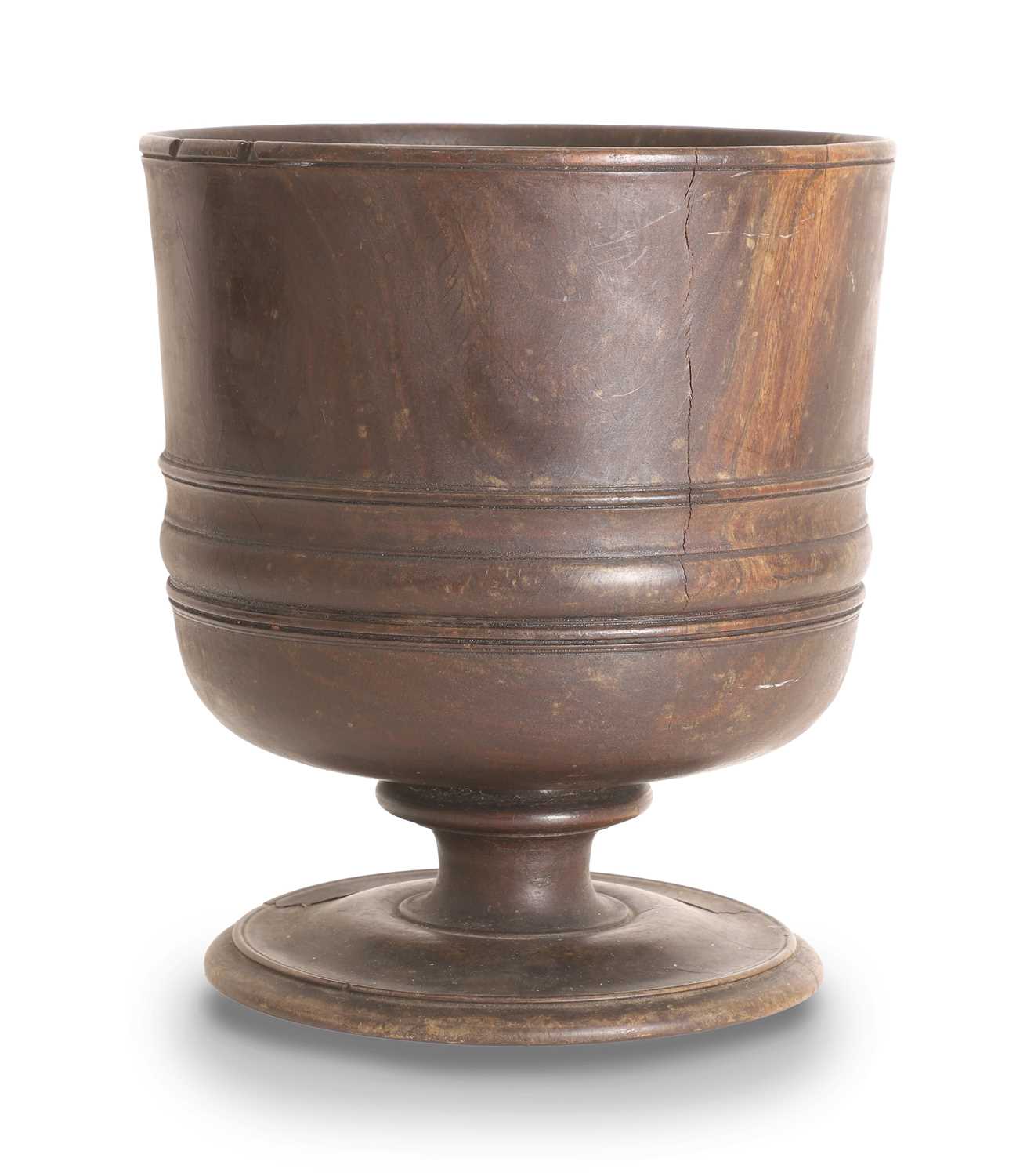 Lot 338 - A Lignum Vitae wassail bowl