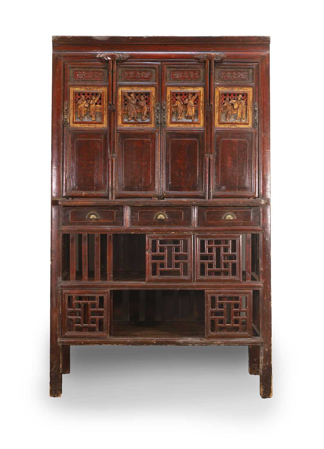 Lot 530 - An export painted and gilt-wooden cabinet