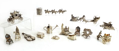 Lot 20 - A collection of Continental miniature ornaments