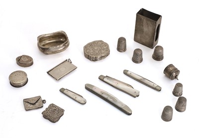Lot 16 - A collection of silver miniature items