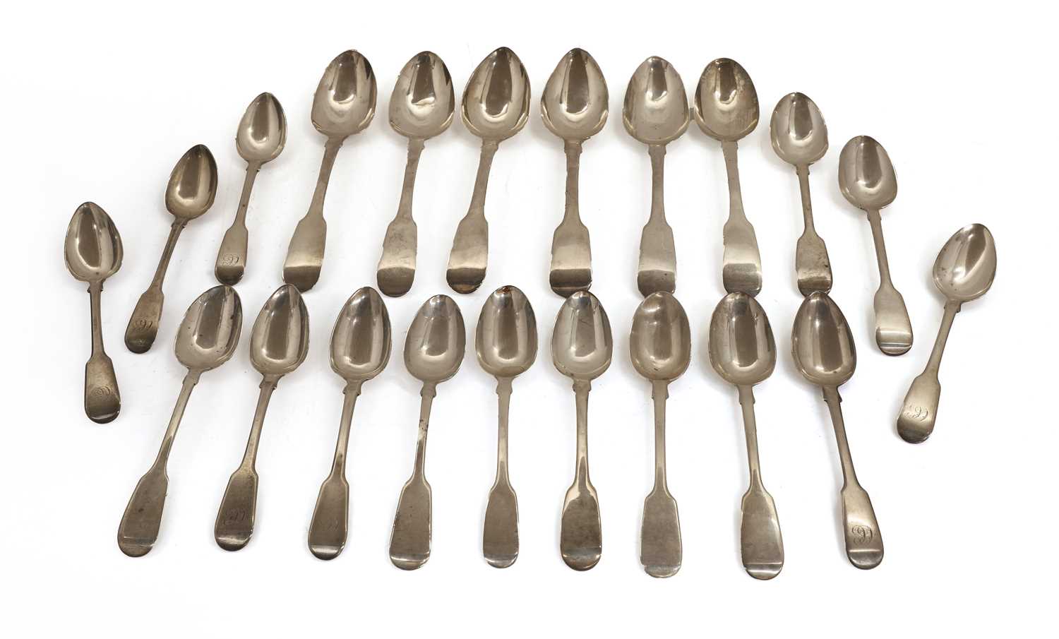 Lot 10 - A set of four Scottish George IV silver spoons