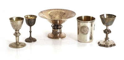 Lot 45 - Two miniature silver goblets