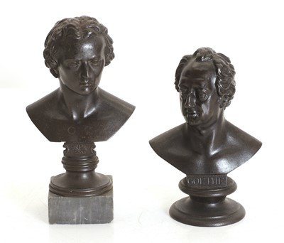Lot 342 - Busts of Johann Wolfgang von Goethe (1749-1832) and Friedrich Schiller (1759-1805)