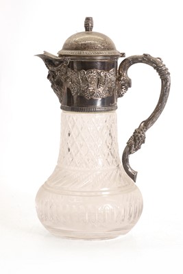 Lot 42 - A Portuguese moulded glass claret jug