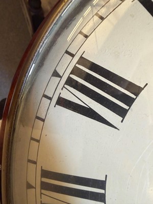 Lot 206 - A mahogany dial clock with a white dial