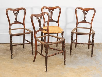Lot 511 - A set of four mahogany side chairs