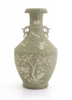 Lot 54 - A Chinese celadon glazed vase