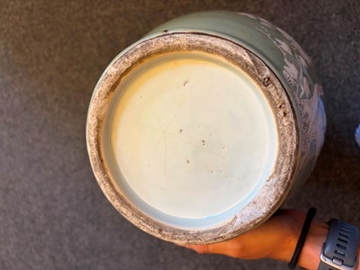 Lot 54 - A Chinese celadon glazed vase