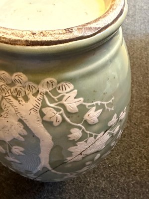 Lot 54 - A Chinese celadon glazed vase