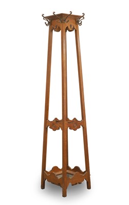 Lot 518 - An Arts and Crafts oak coat stand