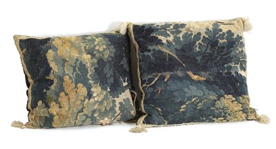 Lot 411 - A pair of tapestry Flemish fragment cushions