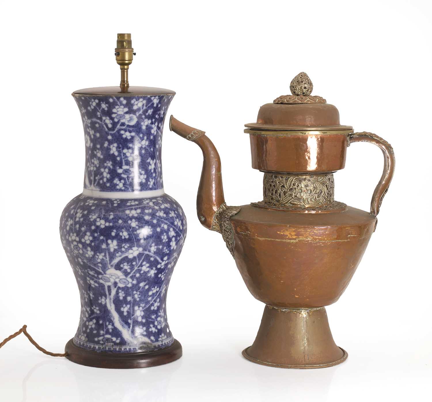 Lot 57 - A copper Tibetan ewer